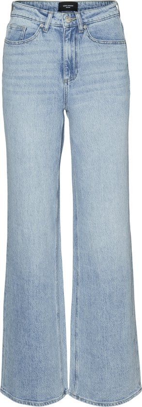 Vero Moda VMTESSA High Waist Wide Leg Jeans - Light Blue Denim - Women's W29/L30