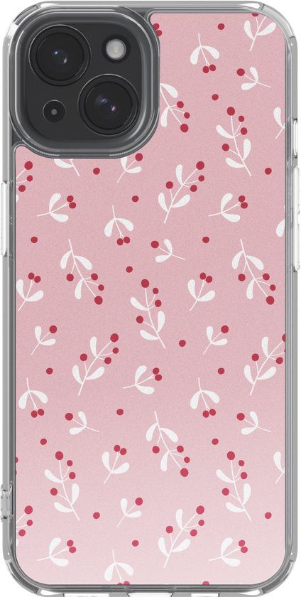 imoshion Hoesje - Geschikt voor Apple iPhone 15 - Design hoesje - Berries Blush