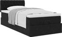Maison Exclusive - Cadre de lit ottoman avec matelas, noir, 90x190 cm, velours