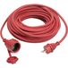 as - Schwabe Gummi-Verlängerungsleitung – 15 m Kabel mit Schutzkontaktwickelstecker, Schutzkontaktkupplung inkl. Schutzkappe ­– 230 V / 16 A Verlängerungskabel – IP44 – Made in Germany – Rot I 60270