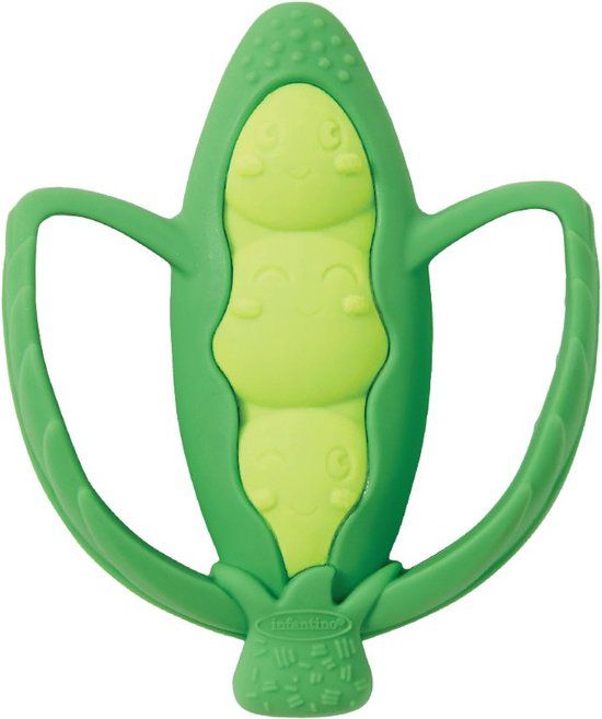 Infantino Lil' Nibbles Boon Siliconen Bijtring - Groen