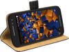Mumbi Book Case Leer Zwart voor Motorola Moto G3
