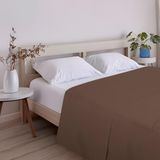 ECOMMERC3 Extra zacht en comfortabel laken, voor bedden van 150 cm breed, bruin, gemaakt in Spanje, ademend, onderhoudsvriendelijk