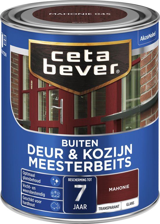 Cetabever deur & kozijn meesterbeits transparant mahonie glans 750 ml