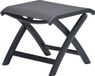 Osaka – Repose-pieds de jardin en aluminium – noir carbone – gris moyen