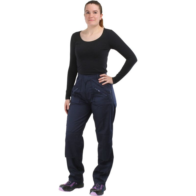 Portwest Action Dames Werkbroek Met Kniezakken S Marineblauw
