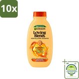 Garnier Loving Blends Honing Goud Shampoo voor beschadigd en breekbaar haar - 10 x 300 ml