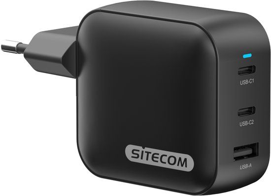 Sitecom 100W Wall Charger - Power Delivery - Fast Charging - Black
