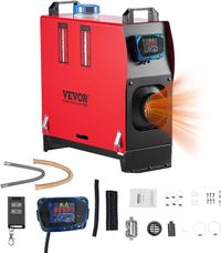 VEVOR Chauffage au diesel 8 kW CC 12-24 V, Rouge