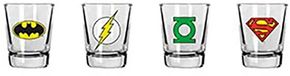 SD Toys Dc Logo Glas 4 Eenheden Transparant