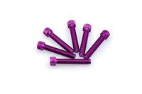 Puig 0516L schroeven, M8, 45 mm, violet, 6 stuks