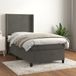Maison Exclusive - Lit boxspring avec matelas, gris foncé, 100x200 cm, velours