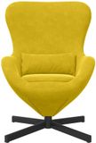 vidaXL Eivormige stoel Geel Fluweel 63 x 73 x 90 cm