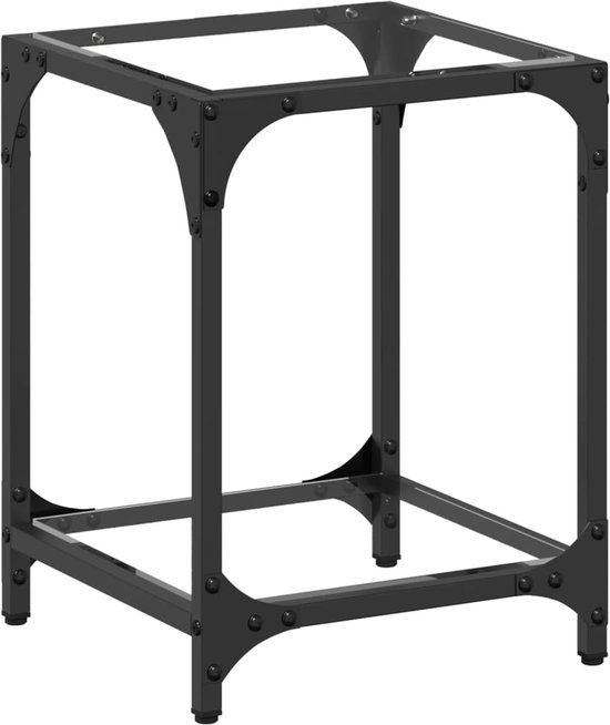vidaXL Salontafel met transparant glazen blad 30x30x40 cm staal