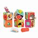 B. Toys ABC Babyfeestblokken - Zachte stoffen bouwstenen voor peuters - Educatieve alfabetblokken met 6 gestructureerde speelgoedblokken en 5 vormen - Vastpakken en stapelen