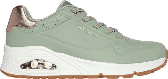 Skechers Uno - Shimmer Away Dames Sneakers - Groen Maat 41