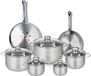 Fackelmann Set van 2 Bakpannen 24 en 28 cm en 5 Kookpotten 12, 14, 16, 20 en 24 cm Elo Profi Brillant