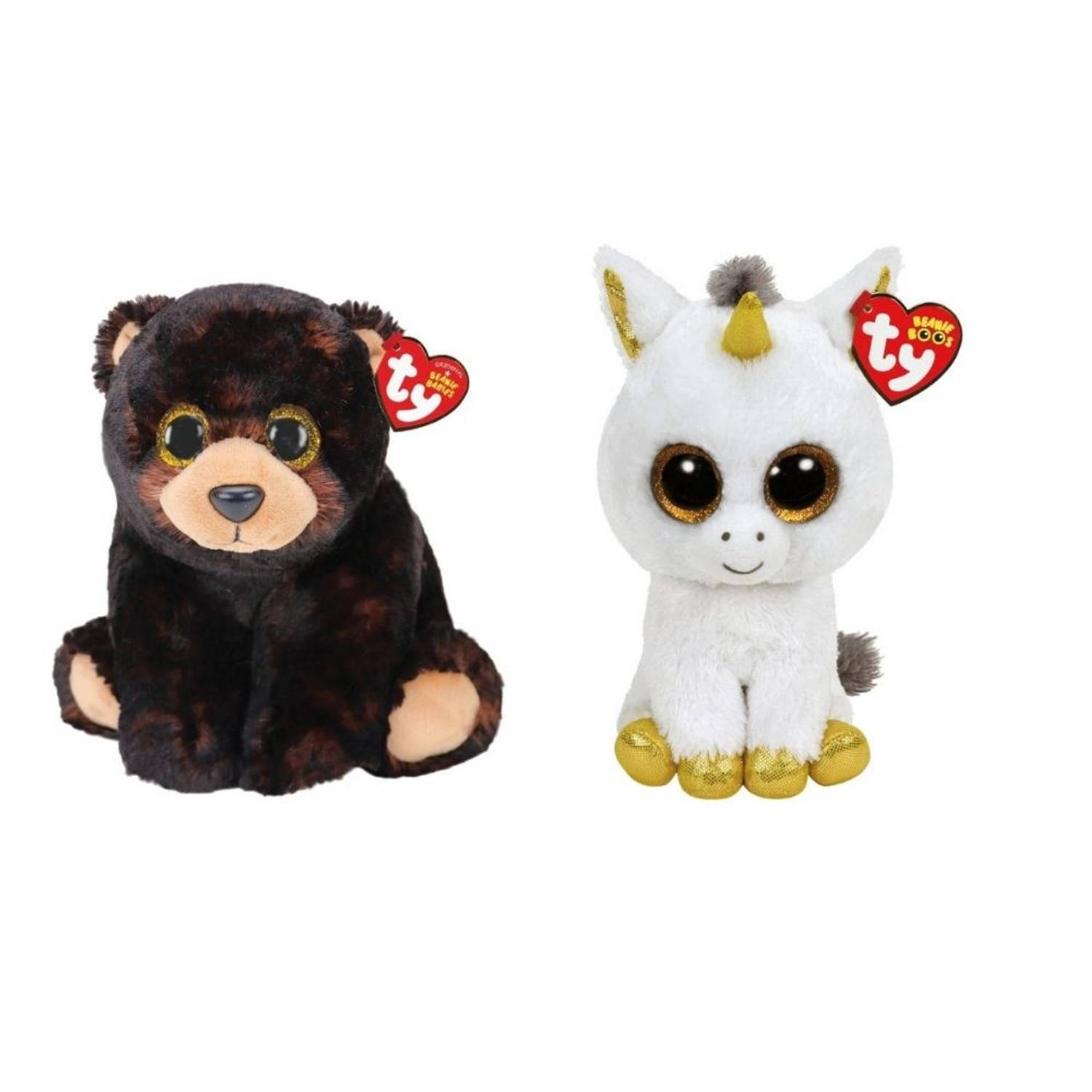 TY - Knuffel - Beanie Buddy - Kodi Bear & Pegasus Unicorn