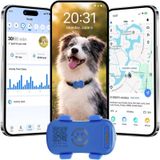 GPS-tracker hond GPS-hondentracker huisdiertracker - 4G - Waterdicht Ip67 - Klittenband - Zwart