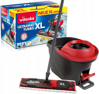 Vileda Ultramat Turbo XL Mop - Microvezel - Droog & Nat - Zwart/Rood
