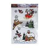 Christmas Gifts 88137 Kerststickers voor ramen, meerkleurig, 9 stuks