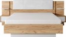 Vente-unique Bedframe fluweel natuurlijk licht, wit 160 x 200 cm
