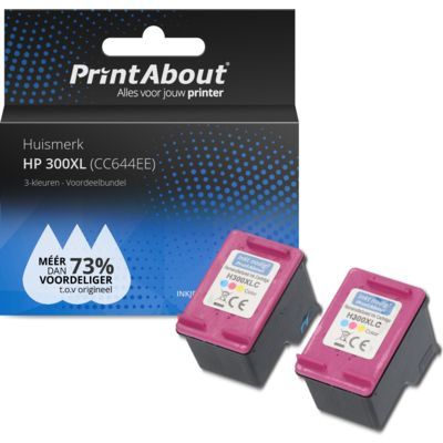 PrintAbout HP 300XL (CC644EE) Compatible Ink Cartridge - 3-color - 2-pack - High Capacity