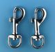 Heble® 4x mousqueton en acier inoxydable - 6 cm - argent