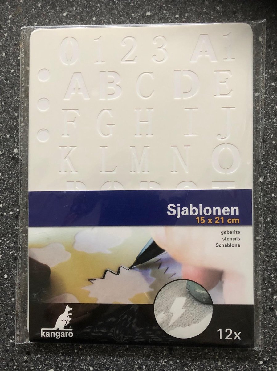 Kangaro Sjablonen 12 stuks (15x21 cm) Kangaro