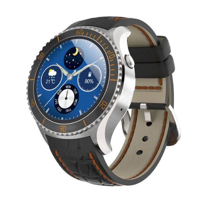 Stuff Certified I2 Smartwatch Smartphone Horloge OLED Android iOS Zilver