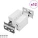 vidaXL Kast ophangbeugel 12 st Wit IJzer en Plastic