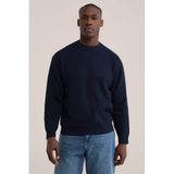 WE Fashion katoenen regular fit gebreide trui - blauw