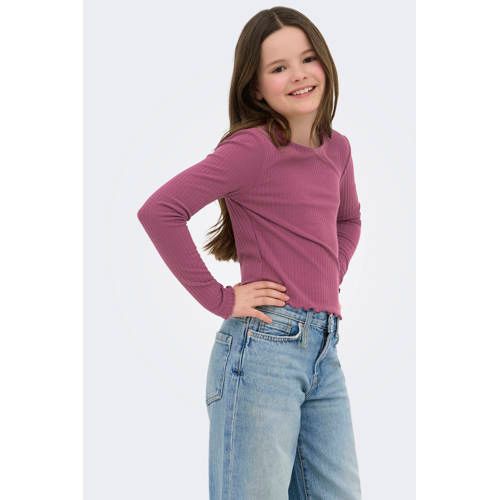 ONLY KIDS ONLY GIRL longsleeve donkerroze