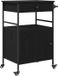 vidaXL Keuken Trolley Zwart Eiken 56 x 43 x 89,5 cm