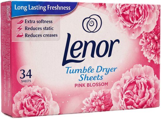 Lenor Pink Blossom Droogtrommeldoekjes – 34 stuks