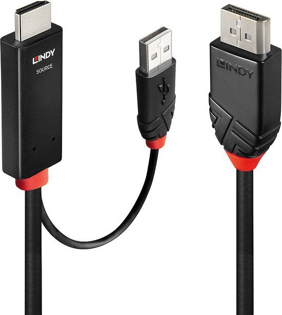 Lindy DisplayPort to HDMI Adapter 2m Black