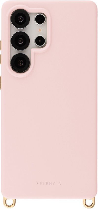 Selencia Hoesje - Geschikt voor Samsung Galaxy S25 Ultra - Rivièra geschikt voor MagSafe Backcover met afneembare haakjes - Sorbet Pink