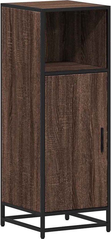 vidaXL Badkamerkast 35x37,5x100 cm bewerkt hout bruin eikenkleur
