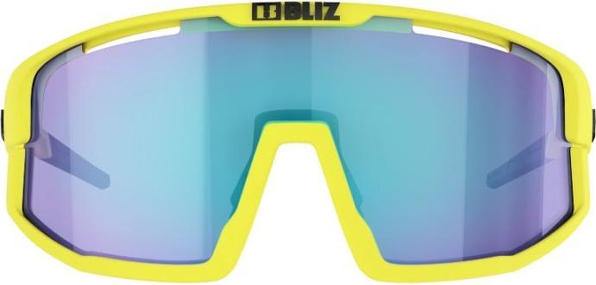 Bliz Vision Bril, matt neon yellow/smoke with blue multi