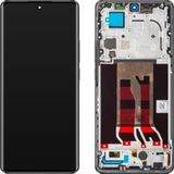 Oppo Reno10 Pro Écran tactile avec cadre, noir (gris argenté), Service Pack 621029000057