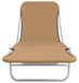 Fauteuil pliable, 2 pièces, taupe