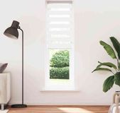 Maison Exclusive - Store double, blanc, 65x200 cm, largeur du tissu 60,9 cm, polyester
