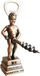Merkloos / Sans marque Manneke Pis flessenopener/kurkentrekker - wijnflessen openener - brons - 13 cm - metaal - gadgets - vaderdag/moederdag cadeau