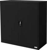 ML-design Afsluitbare archiefkast 90x40x90 cm zwart staal