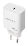 Nanocable 10.10.2005 USB-C PD oplader, 20 W, snel en compact opladen, compatibel met smartphones en tablets, kleur wit