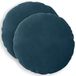 vidaXL Kussensloop 2 pcs HEERLEN Blauw Ø 60 cm Fluweel