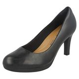 Clarks Adriel Viola Dames Pumps - Black Leather - Maat 41