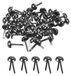 100 petits pieds ronds noirs en cuir avec rivets, 6 mm, pour projets de bricolage
