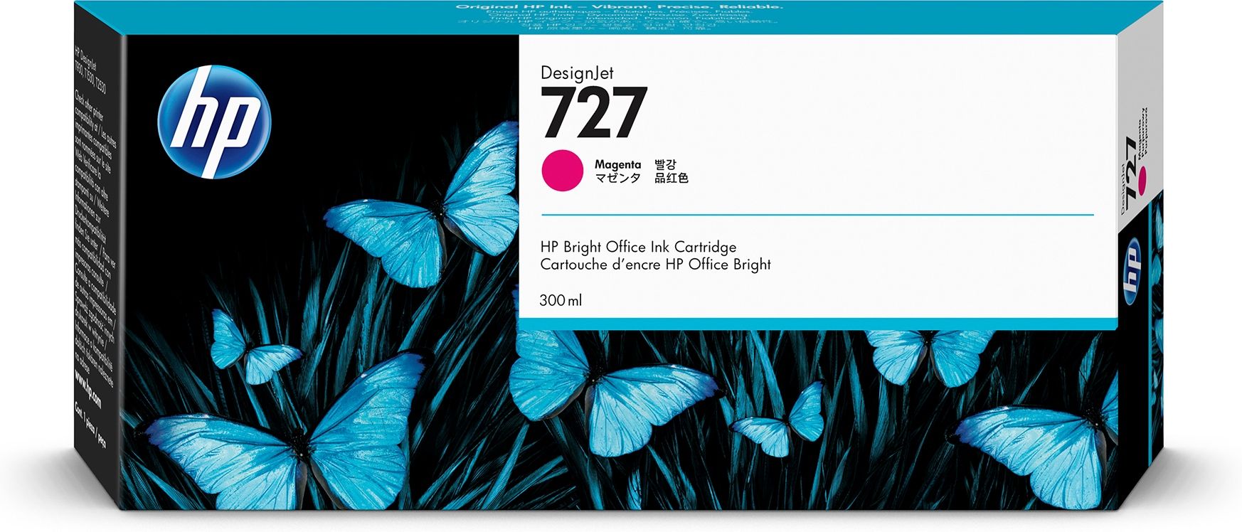 HP 727 magenta DesignJet inktcartridge 300 ml - F9J77A