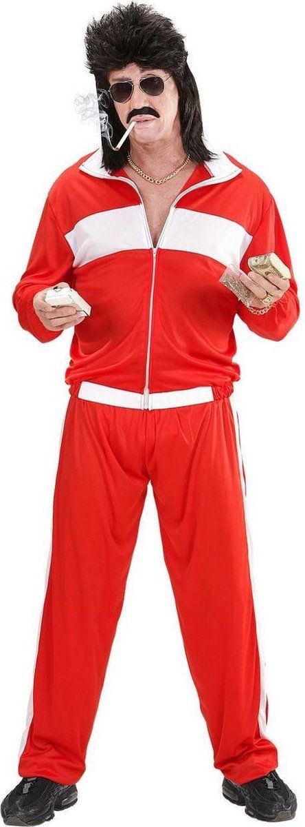 Widmann Aso & Biker & New Kids Kostuum - Fout Rood New Kids Trainingspak - Man - Medium - Carnaval